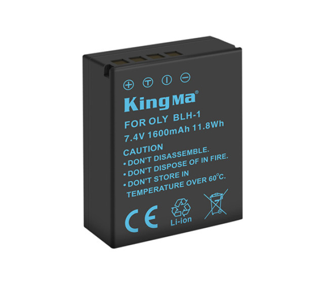 Аккумулятор Kingma BLH-1, 1600 мАч (аналог Olympus BLH-1) фото