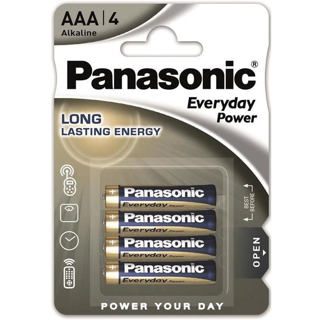 Батарейки Panasonic Everyday Power AAA щелочные в блистере 4шт LR03EPS/4BP фото