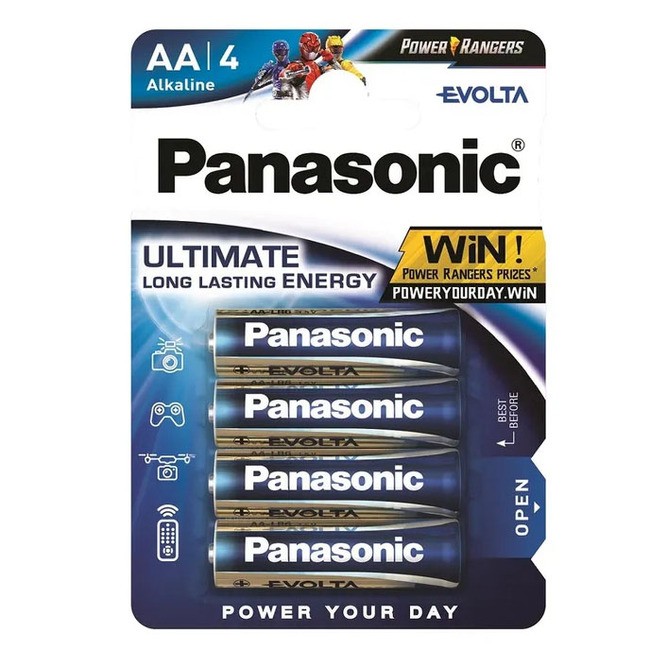 Батарейки Panasonic Evolta AA щелочные в блистере 4шт LR6EGE/4BP фото