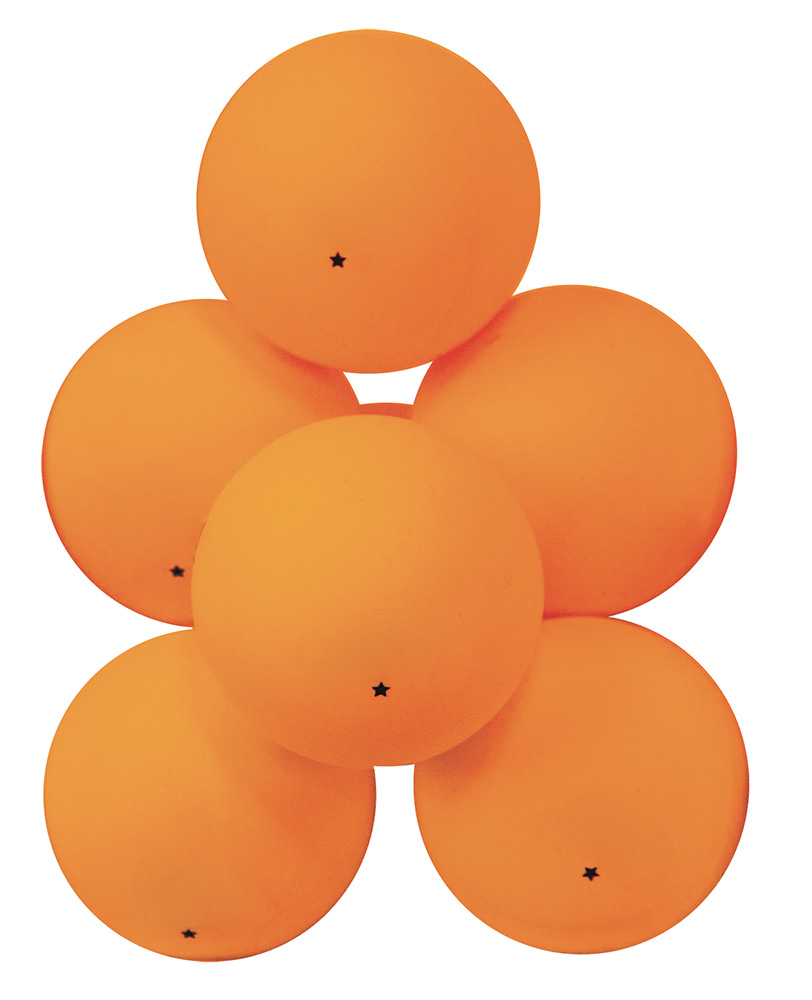 Мячи для настольного тенниса Атеми 1*, пластик, 40+, оранж., 6 шт., ATB101 фото
