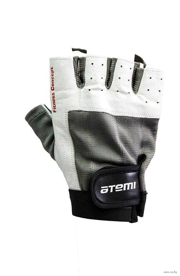 Перчатки для фитнеса Atemi, AFG02, черно-белые фото