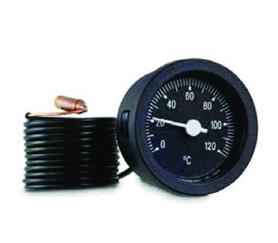 Термометр каппилярный д 52мм (31150106) черный фото
