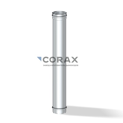 Дымоход одностенный CORAX AISI 430/0,5 1 м d 125 фото
