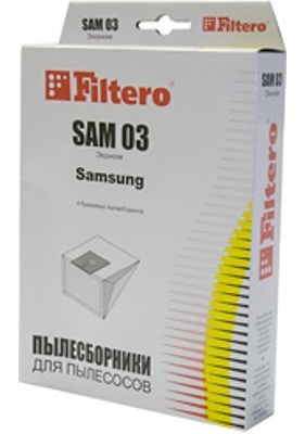 Мешок-пылесборник Filtero SAM 03(4) ЭКОНОМ для пылесосов Samsung, Akira, Evgo, Shivaki фото