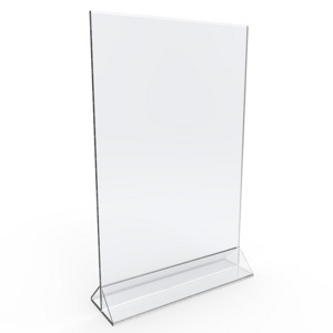 Менюхолдер A4 вертикальный двусторонний,прозрачный - clear фото