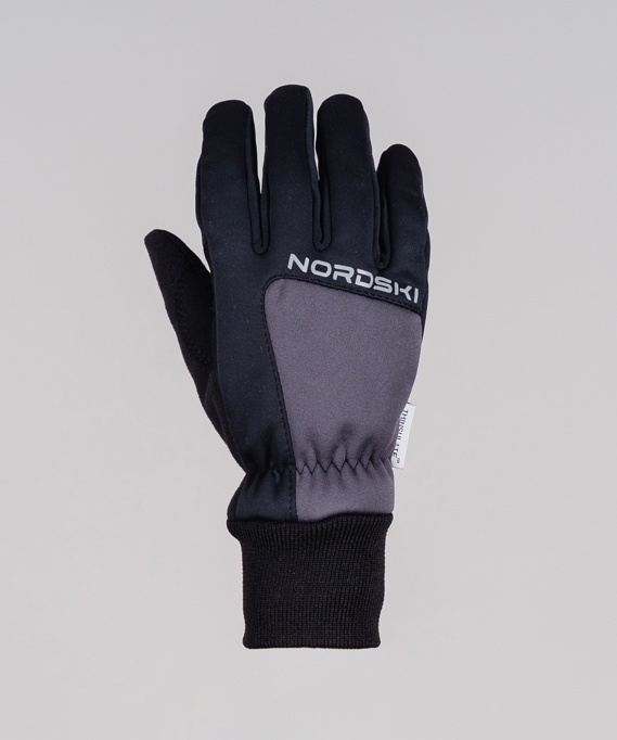 NSU354201 Перчатки лыжные Nordski Arctic Black/Grey (чёрный/серый) фото