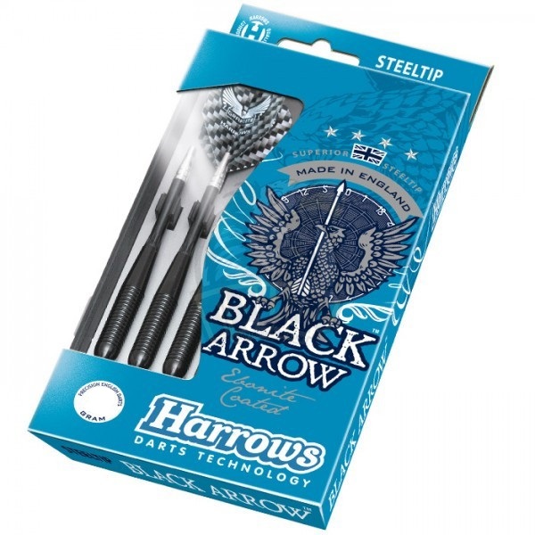 Дротики для дартса Steeltip Harrows Black Arrow 22гр фото