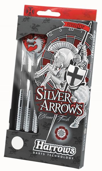 Дротики для дартса Steeltip Harrows Silver Arrows 22гр фото