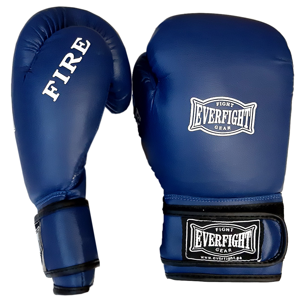 Боксерские перчатки EVERFIGHT EGB-536 FIRE Blue (8 унц.) фото