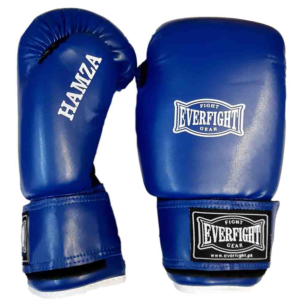 Боксерские перчатки EVERFIGHT EGB-538 HAMZA Blue (6 унц.) фото