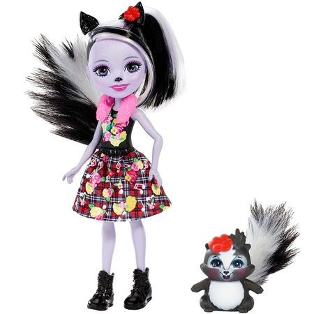 Кукла Скунси Седж с питомцем скунсом Кейпер 15см Enchantimals Mattel FXM72 фото