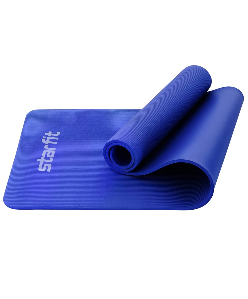 Коврик для фитнеса гимнастический Starfit FM-301 NBR 12мм (темно-синий) фото