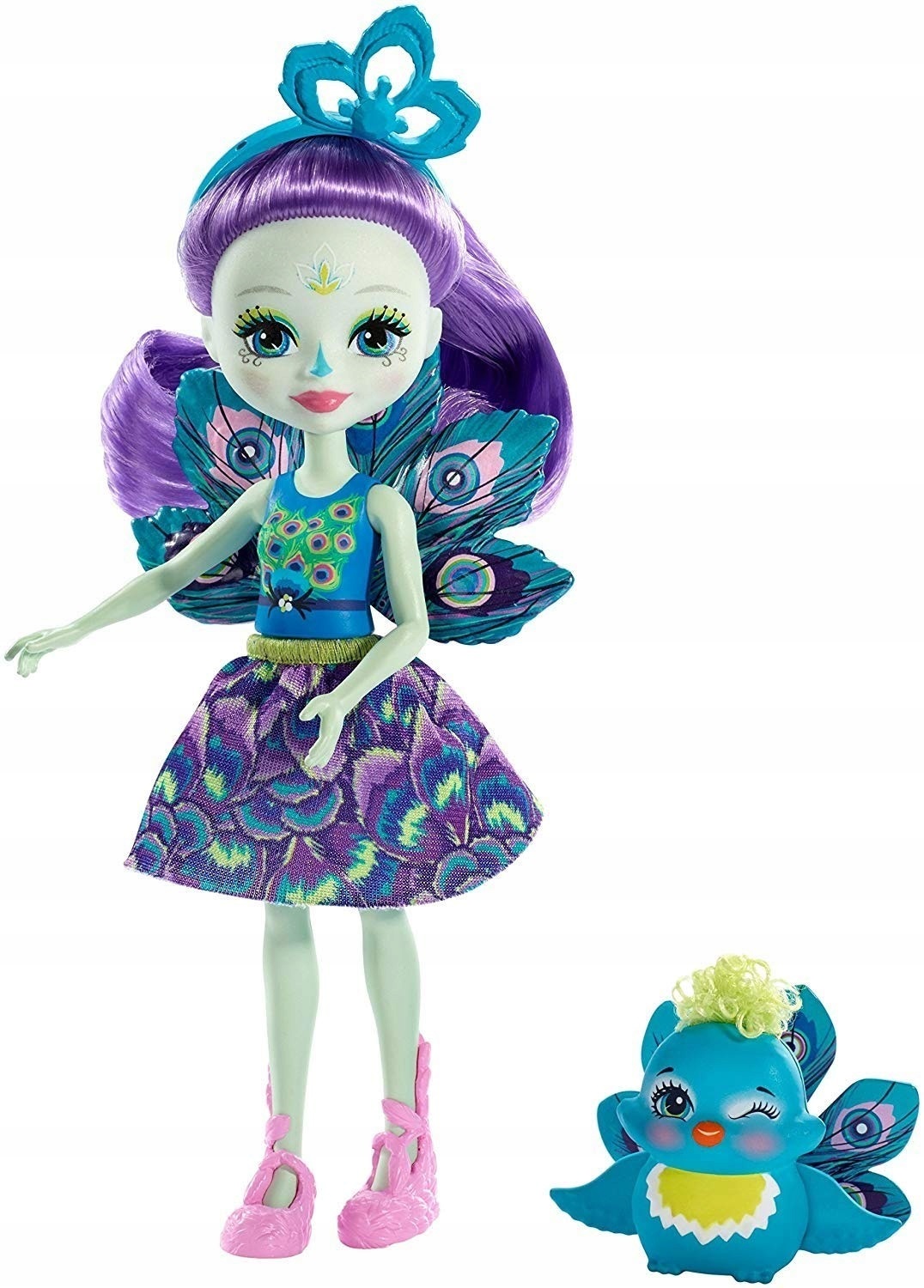 Кукла Пэттер Павлина с питомцем павлином Флэп 15см Enchantimals Mattel FXM74 фото