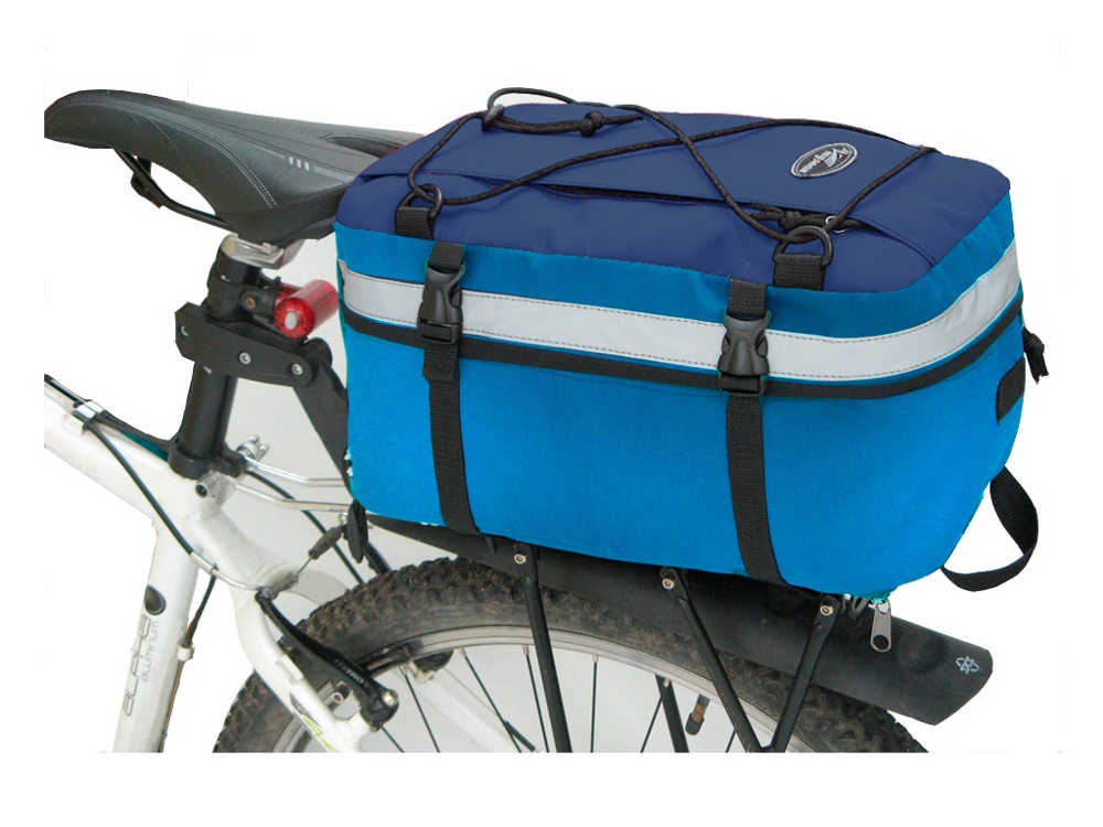Велосумка на багажник Турлан Крок-15 л синий/голубой фото