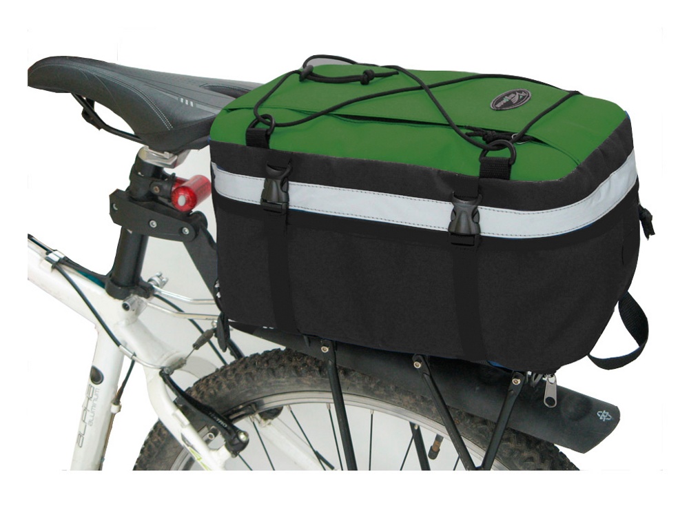 Велосумка на багажник Турлан Крок-15 л зеленый/черный фото