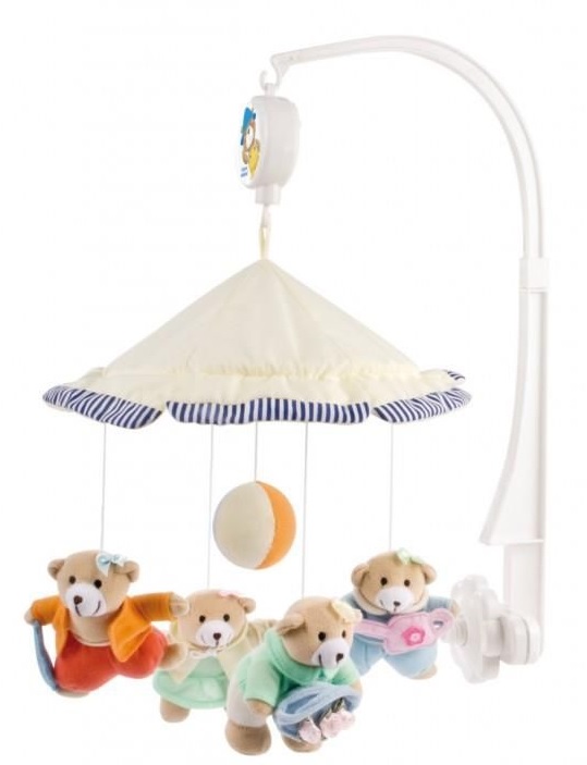 Музыкальная карусель с плюшевыми игрушками Canpol babies Медвежата под зонтиком 2/375 фото