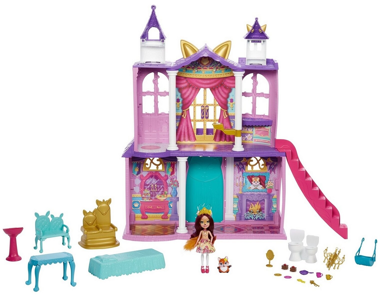 Игровой набор Королевский замок с куклой Фелисити Лис Enchantimals Mattel GYJ17 фото