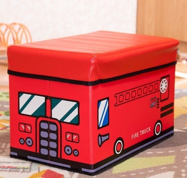 Ящик для хранения ФЕЯ ПОРЯДКА FK-102 Пожарная машина красный 40х25х25см фото